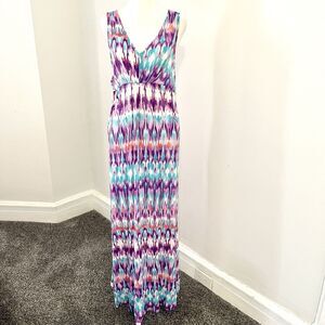 Carole Hochman Heavenly Soft Nightgown Loungewear Size Large Tie Dye Maxi